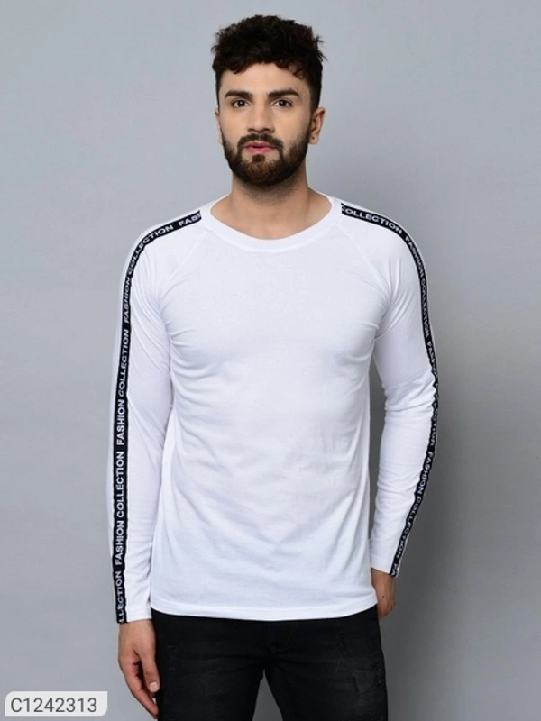  Cotton Blend Solid Full Sleeves T-Shirt (SC1242313)  - Sidhu Collection , L