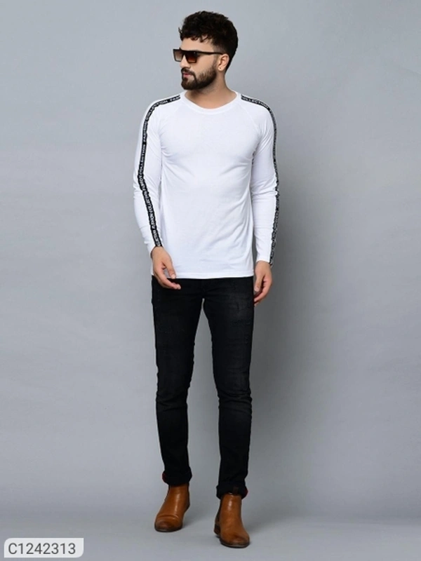  Cotton Blend Solid Full Sleeves T-Shirt (SC1242313)  - Sidhu Collection , XL 