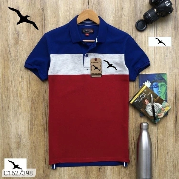 Tom Scott Cotton Color Block Half Sleeves Polo T-Shirt (SC1627398)  - XL , Sidhu Collection 