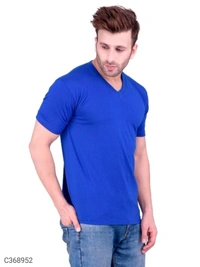 Men's Plain T-Shirt (SC368952)  - Blue , M, Sidhu Collection 