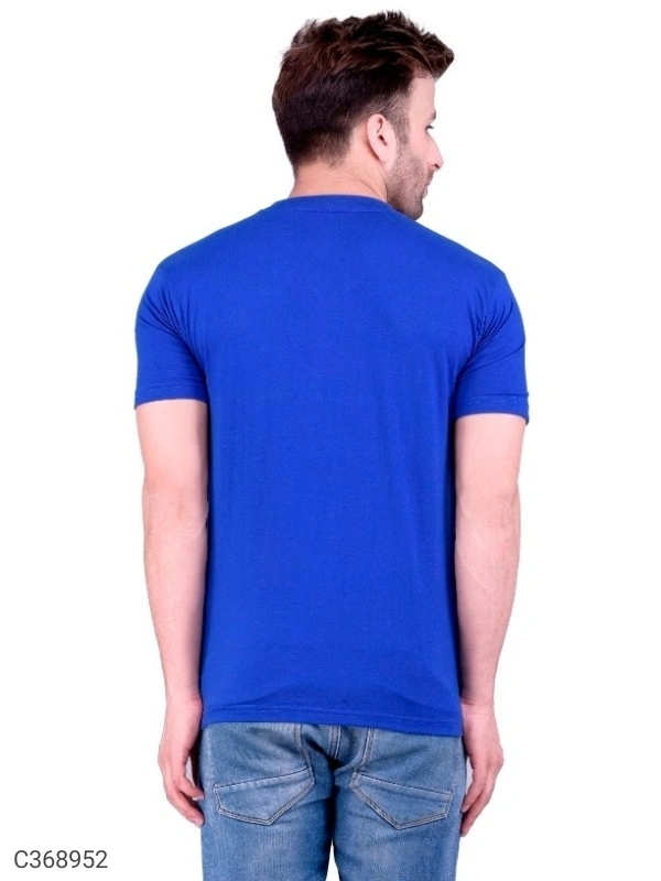 Men's Plain T-Shirt (SC368952)  - Blue , XL , Sidhu Collection 