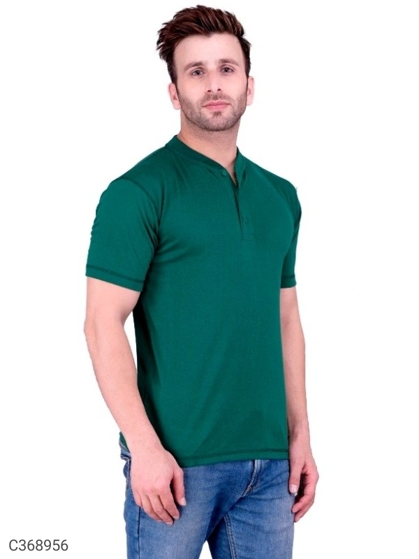 Men's Plain T-Shirt (SC368952)  - Green, M, Sidhu Collection 