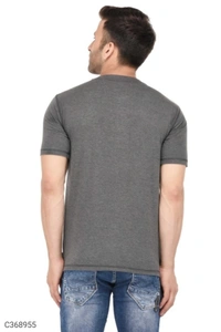 Men's Plain T-Shirt (SC368952)  - Grey, M, Sidhu Collection 