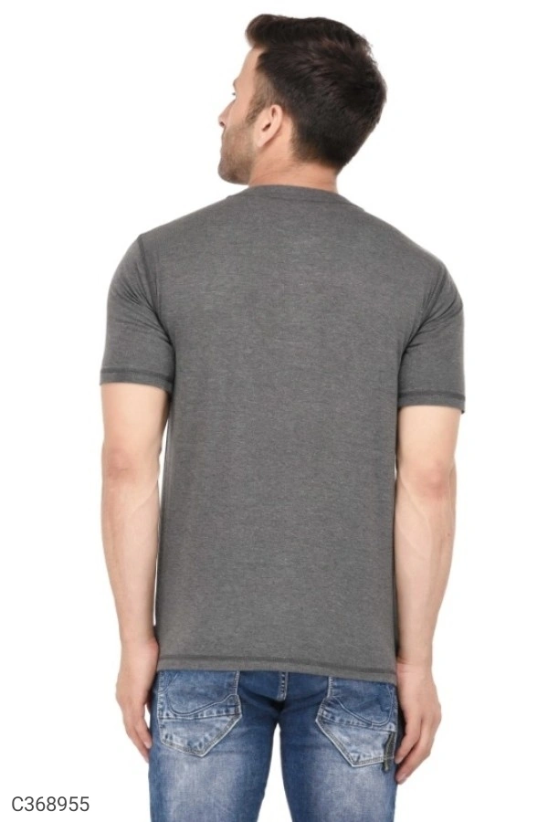 Men's Plain T-Shirt (SC368952)  - Grey, M, Sidhu Collection 