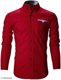  Poly Cotton Solid Full Sleeves Regular Fit Casual Shirts (SC1885536)  - L, Sidhu Collection 