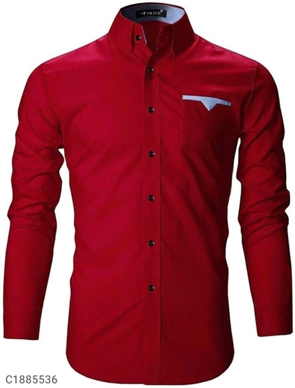  Poly Cotton Solid Full Sleeves Regular Fit Casual Shirts (SC1885536)  - L, Sidhu Collection 