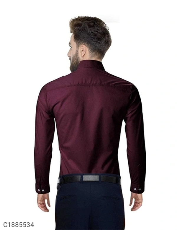  Poly Cotton Solid Full Sleeves Regular Fit Casual Shirts (SC1885534)  - M, Sidhu Collection 