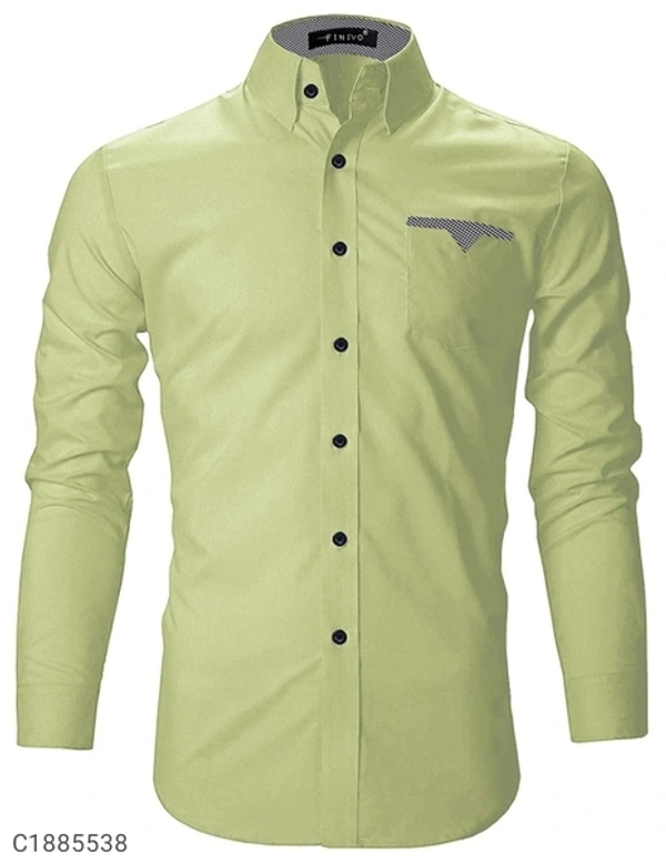  Poly Cotton Solid Full Sleeves Regular Fit Casual Shirts (SC1885538)  - S, Sidhu Collection 