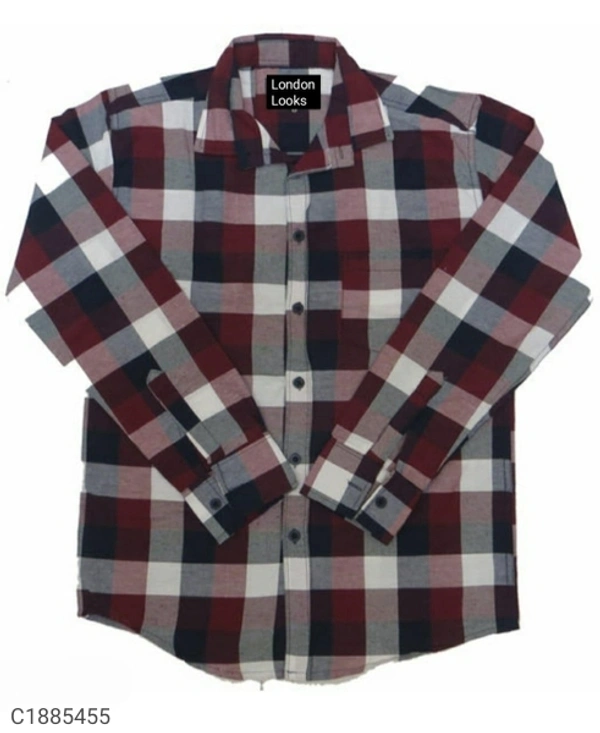 Cotton Checkered Full Sleeves Regular Fit Casual Shirts(SC1885455)  - M, Sidhu Collection 
