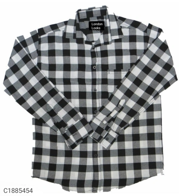 Cotton Checkered Full Sleeves Regular Fit Casual Shirts(SC1885454)  - XL , Sidhu Collection 