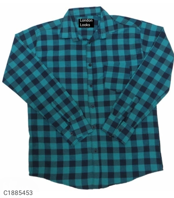Cotton Checkered Full Sleeves Regular Fit Casual Shirts(SC1885453)  - M, Sidhu Collection 
