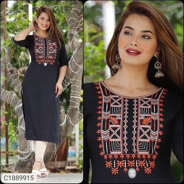 Pretty Embroidered Rayon Anarkali Kurti (SC1889915)  - XXL , Sidhu Collection 