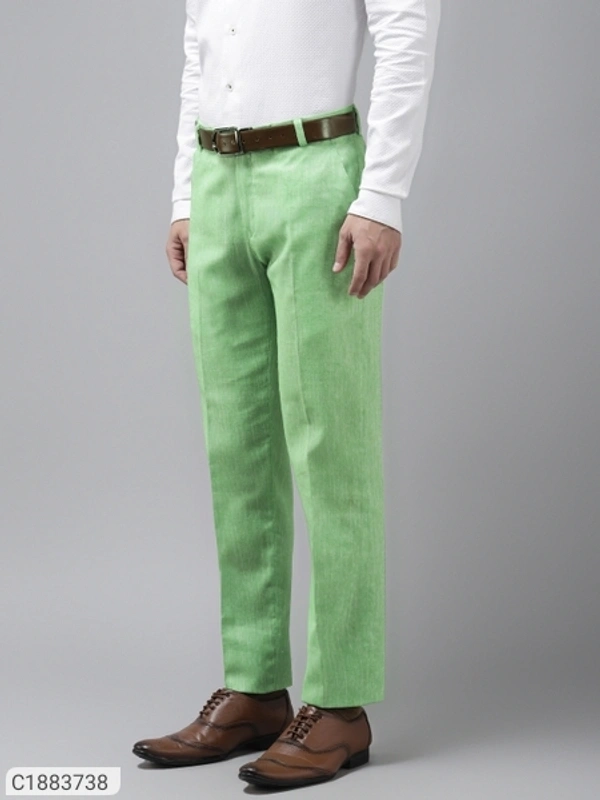 HangUp Cotton Blend Solid Regular Fit Mens Formal Trouser (SC1883738)  - 34, Sidhu Collection 