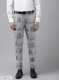 HangUp Cotton Blend Solid Regular Fit Mens Formal Trouser (SC1883735)  - 30, Sidhu Collection 