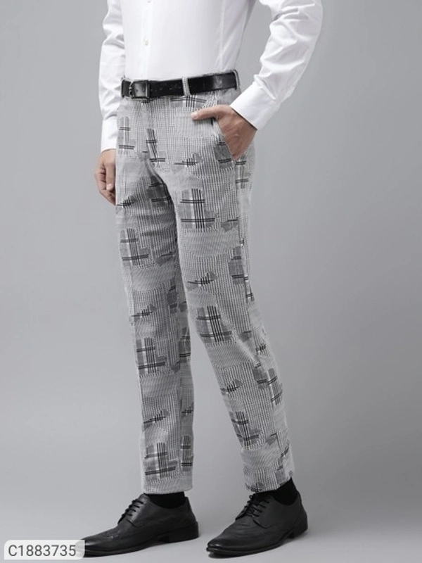 HangUp Cotton Blend Solid Regular Fit Mens Formal Trouser (SC1883735)  - 32, Sidhu Collection 