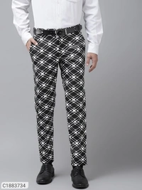 HangUp Cotton Blend Solid Regular Fit Mens Formal Trouser (SC1883734)  - 36, Sidhu Collection 