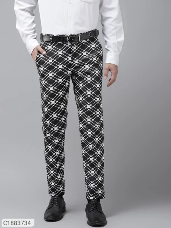HangUp Cotton Blend Solid Regular Fit Mens Formal Trouser (SC1883734)  - 36, Sidhu Collection 