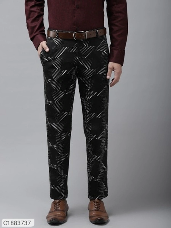 HangUp Cotton Blend Solid Regular Fit Mens Formal Trouser (SC1883737)  - 30, Sidhu Collection 