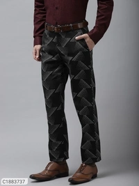 HangUp Cotton Blend Solid Regular Fit Mens Formal Trouser (SC1883737)  - 38, Sidhu Collection 