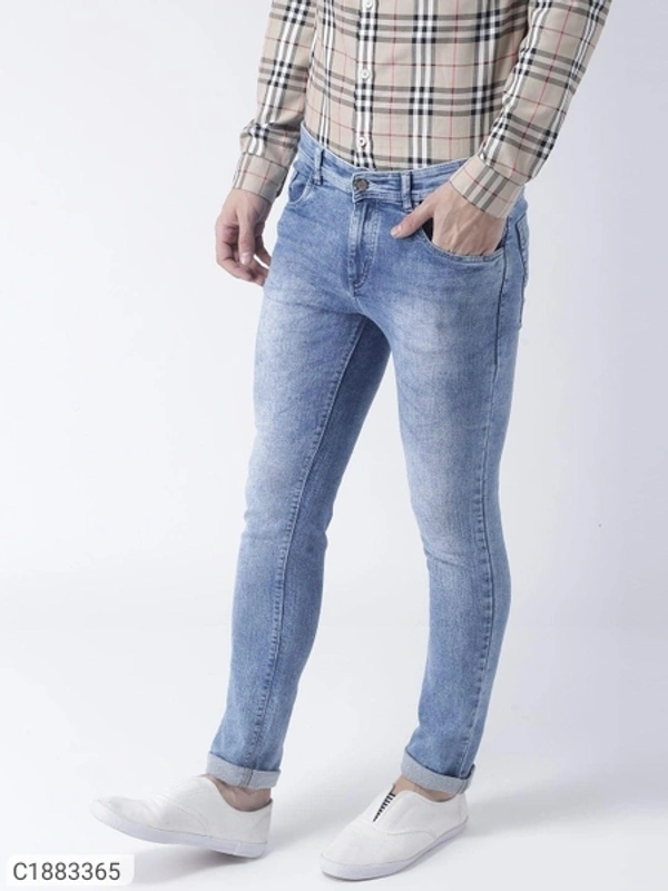  HangUp Denim Faded Slim Fit Mens Jeans (SC1883365)  - 38, Sidhu Collection 