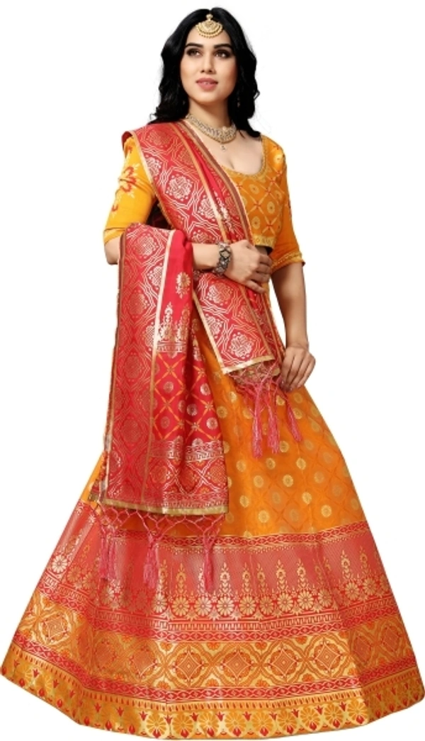 FABKIND Self Design Semi Stitched Lehenga Choli - Sidhu Collection , Free