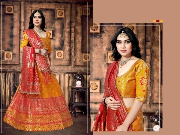 FABKIND Self Design Semi Stitched Lehenga Choli - Sidhu Collection , Free