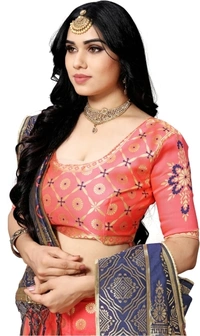 FABKIND Self Design, Embellished, Paisley Semi Stitched Lehenga Choli - Free, Sidhu Collection 