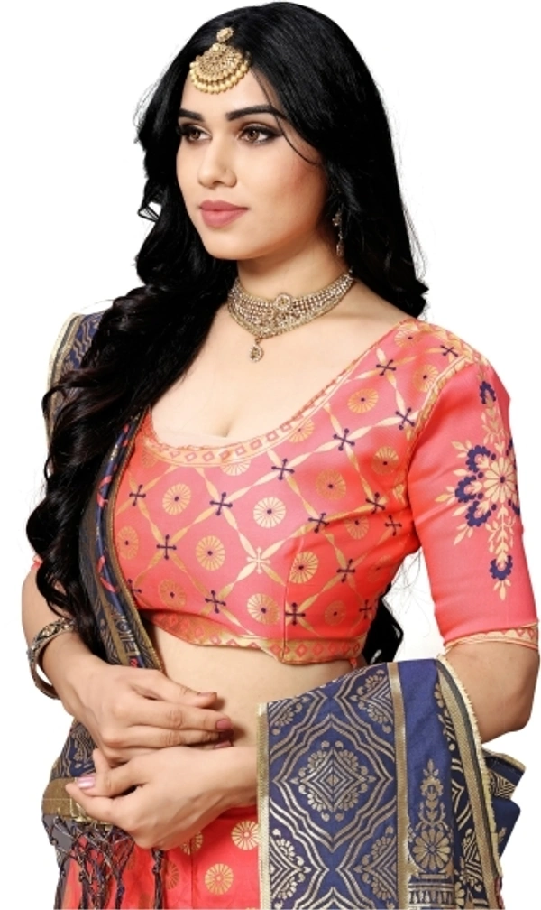 FABKIND Self Design, Embellished, Paisley Semi Stitched Lehenga Choli - Free, Sidhu Collection 
