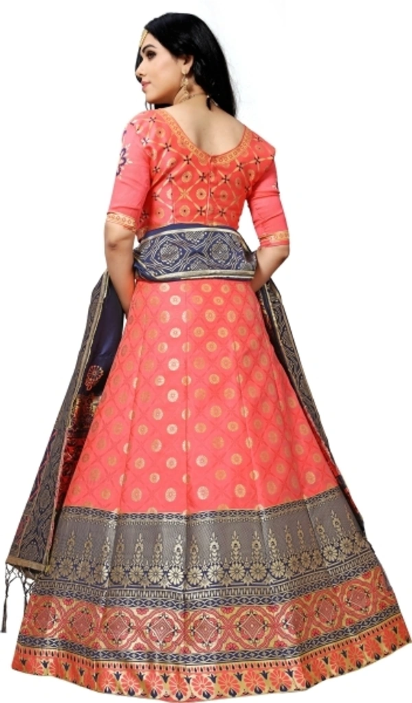 FABKIND Self Design, Embellished, Paisley Semi Stitched Lehenga Choli - Free, Sidhu Collection 