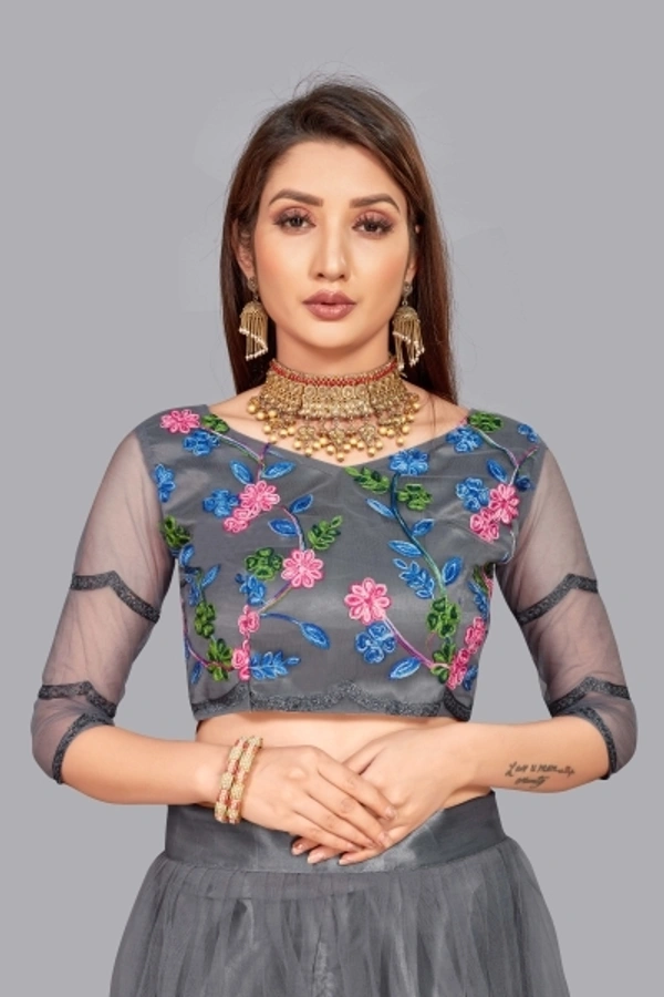 pandurang Fab Embroidered Semi Stitched Lehenga Choli - Free,  Sidhu Collection 