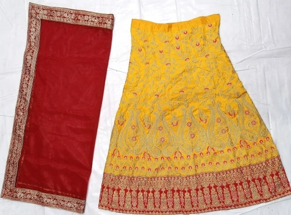 Kedar Fab Embellished, Embroidered Semi Stitched Lehenga Choli - Free, Sidhu Collection 
