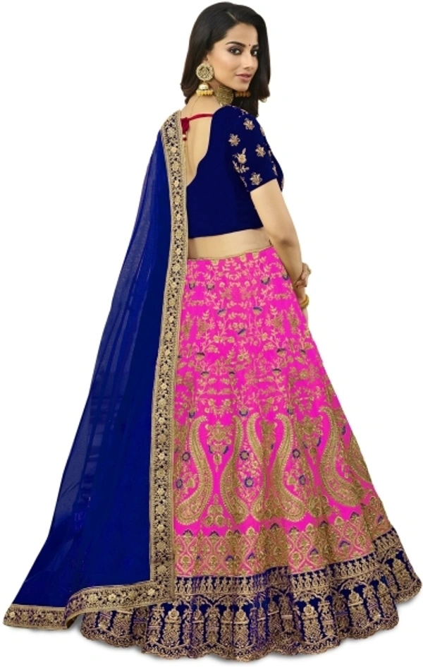 Kedar Fab Embellished, Embroidered Semi Stitched Lehenga Choli - Free, Sidhu Collection 