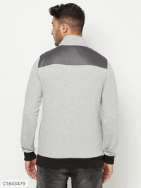 Fleece Color Block Full Sleeves Mens Sweatshirts (SC1843479)  - M, Sidhu Collection 