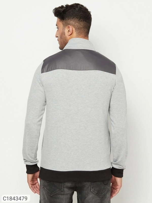  Fleece Color Block Full Sleeves Mens Sweatshirts (SC1843479)  - M, Sidhu Collection 