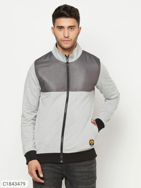  Fleece Color Block Full Sleeves Mens Sweatshirts (SC1843479)  - XL , Sidhu Collection 