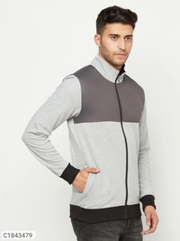  Fleece Color Block Full Sleeves Mens Sweatshirts (SC1843479)  - XL , Sidhu Collection 