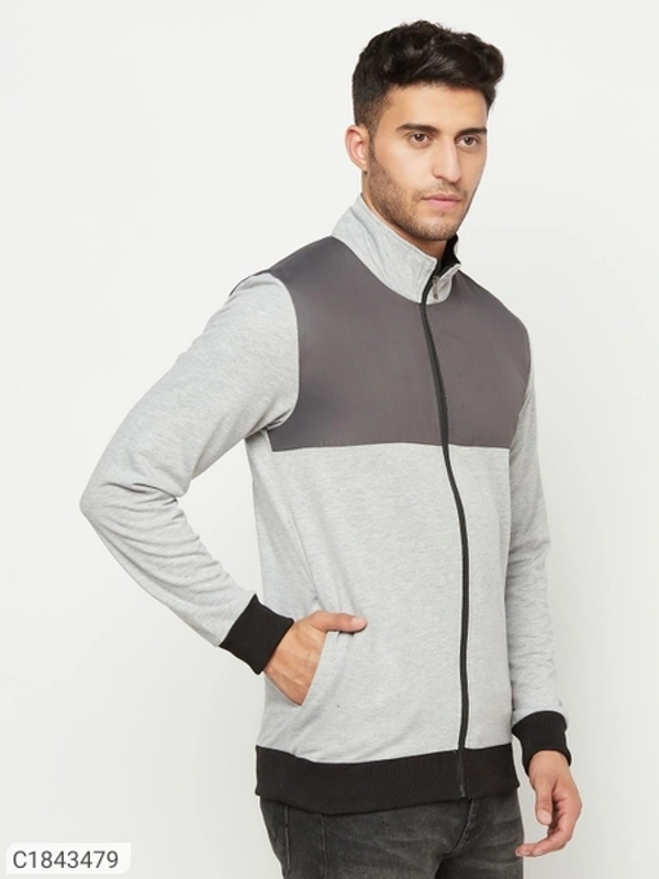  Fleece Color Block Full Sleeves Mens Sweatshirts (SC1843479)  - XL , Sidhu Collection 