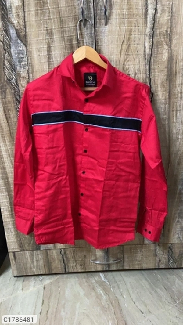 Cotton Broad Stripes Full Sleeves Slim Fit Casual Shirts (SC1786481)  - XL , Sidhu Collection 