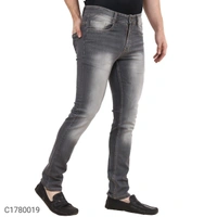 Cotton Blend Lycra Faded Skin Fit Mens Jeans (SC1780019)  - 30, Sidhu Collection 