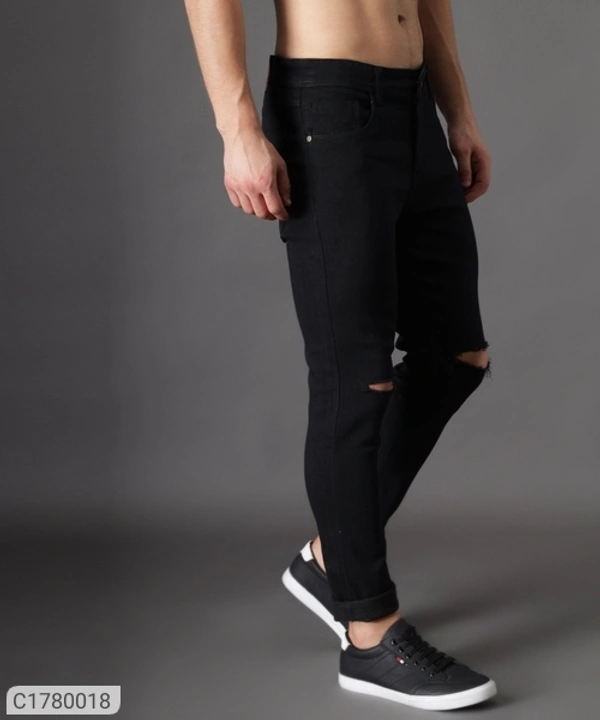 Cotton Blend Lycra Faded Skin Fit Mens Jeans (SC1780018)  - 30, Sidhu Collection 