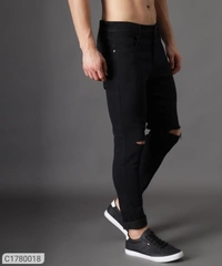 Cotton Blend Lycra Faded Skin Fit Mens Jeans (SC1780018)  - 32, Sidhu Collection 