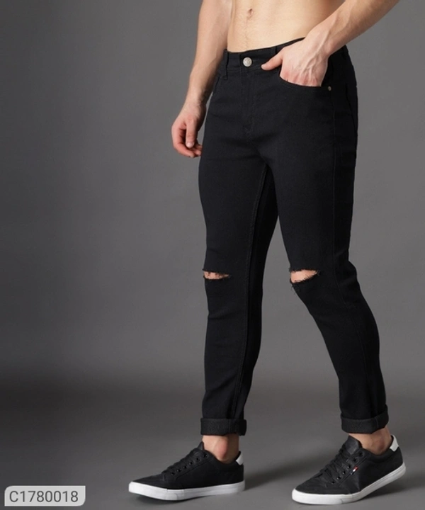 Cotton Blend Lycra Faded Skin Fit Mens Jeans (SC1780018)  - 32, Sidhu Collection 