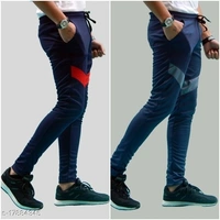 Pack of 2 Color Block Dry Fit Polyster Honey Comb Track Pants (SS17884345)  - 34, Sidhu Collection 