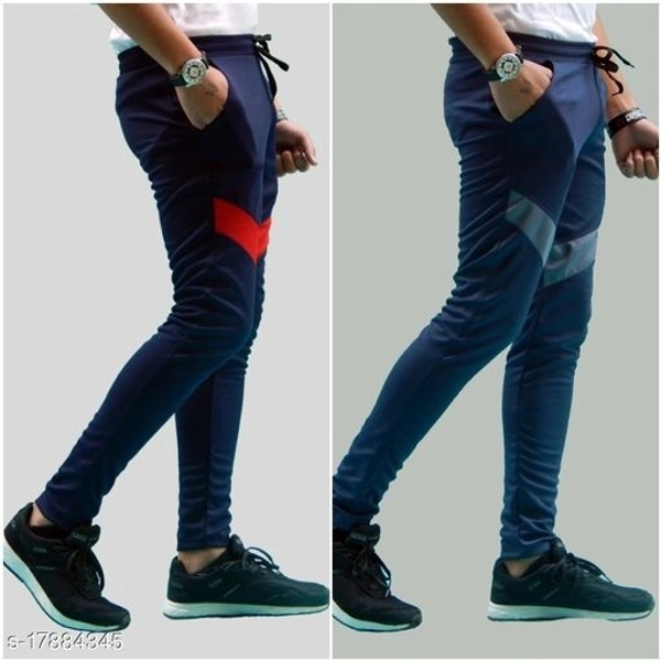 Pack of 2 Color Block Dry Fit Polyster Honey Comb Track Pants (SS17884345)  - 36, Sidhu Collection 