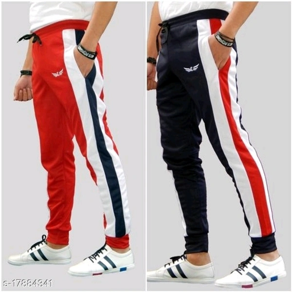 Pack of 2 Color Block Dry Fit Polyster Honey Comb Track Pants (SS17884341)  - 36, Sidhu Collection 