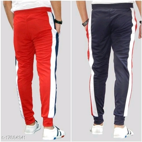 Pack of 2 Color Block Dry Fit Polyster Honey Comb Track Pants (SS17884341)  - 36, Sidhu Collection 