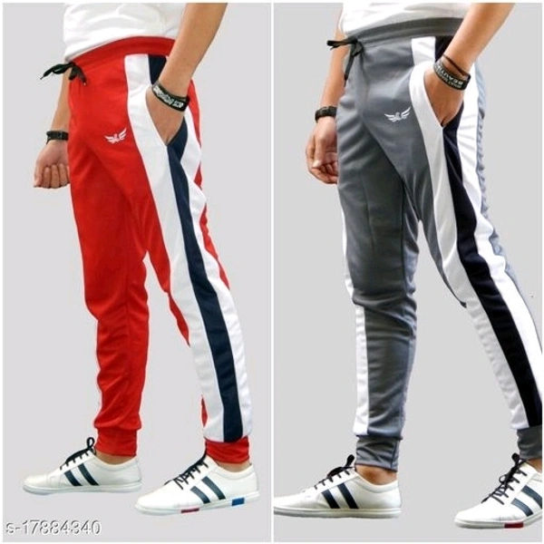 Pack of 2 Color Block Dry Fit Polyster Honey Comb Track Pants (SS17884340)  - 40, Sidhu Collection 