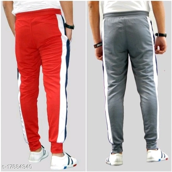 Pack of 2 Color Block Dry Fit Polyster Honey Comb Track Pants (SS17884340)  - 40, Sidhu Collection 