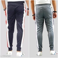 Pack of 2 Color Block Dry Fit Polyster Honey Comb Track Pants (SS17884344)  - 40, Sidhu Collection 