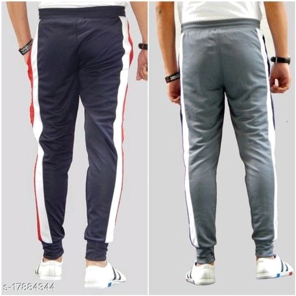 Pack of 2 Color Block Dry Fit Polyster Honey Comb Track Pants (SS17884344)  - 40, Sidhu Collection 